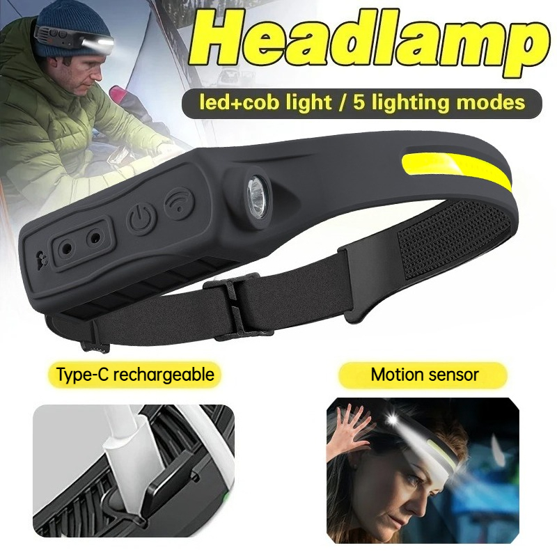 Led Headlight Bulbs - Mocna latarka czołowa LED COB z