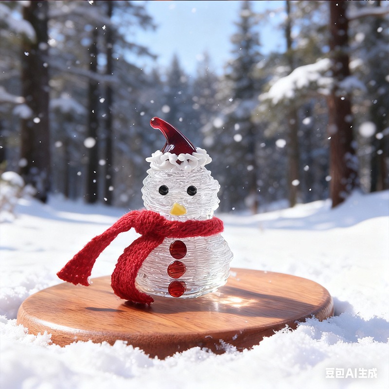 Car Accessories Xmas Gifts - Ręcznie robione szklane figurki choinki i