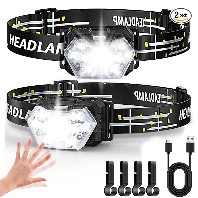 Led Headlight Bulbs - Mocna latarka czołowa LED z czujnikiem,