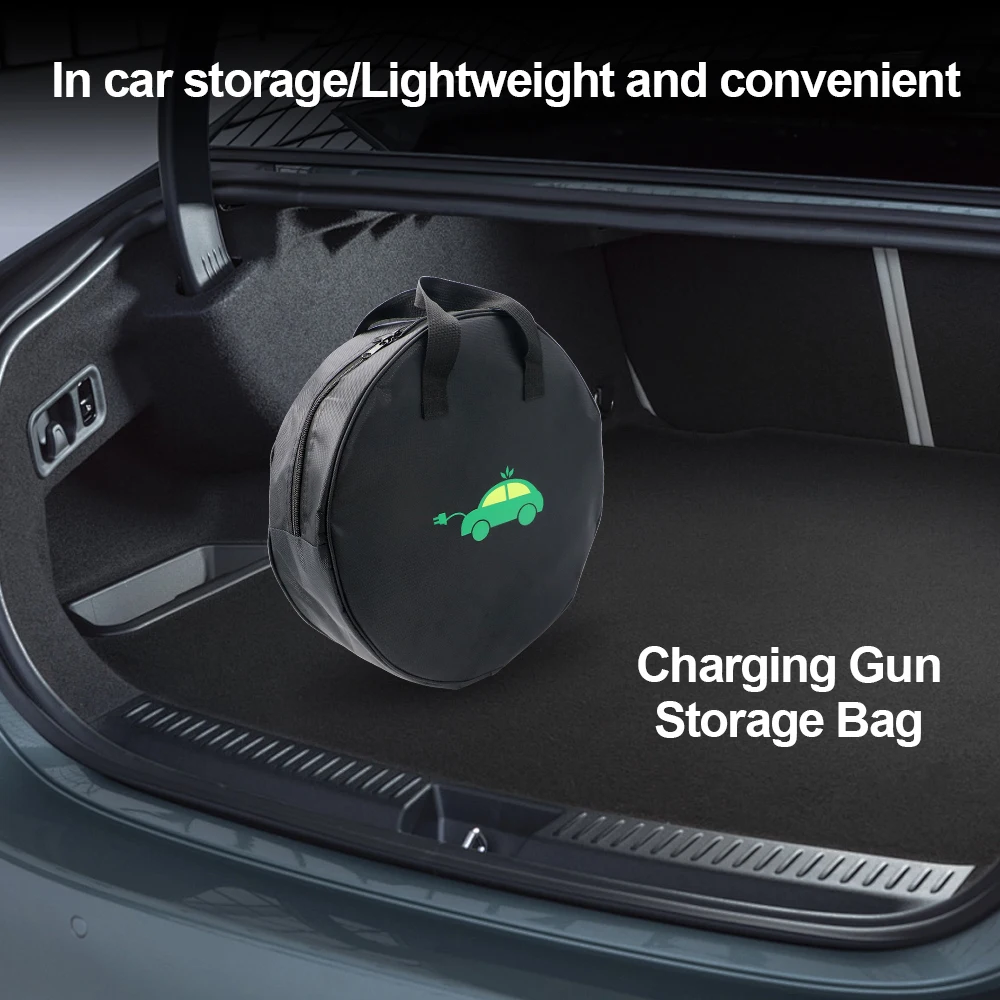 Car Cable Organizer - Wytrzymała Okrągła Torba do Przechowywania Kabli
