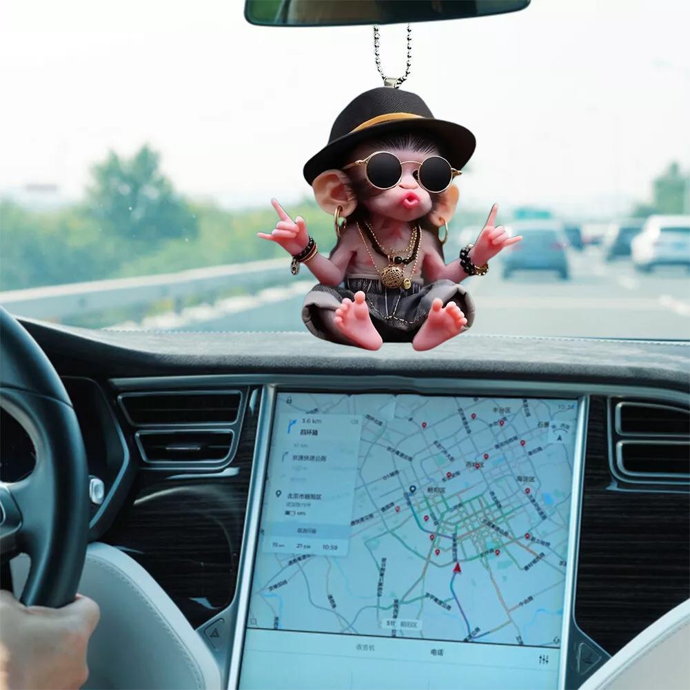 Car Accessories Xmas Gifts - Breloczek Małpa Kreatywny Kreskówkowy 2D Akrylowy