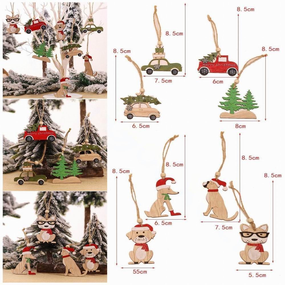 8 szt. świątecznych zawieszek, – Car Accessories Xmas Gifts recenzja i cena